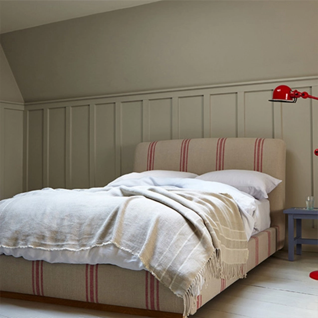 Islington King Bed in Walloon Stripe